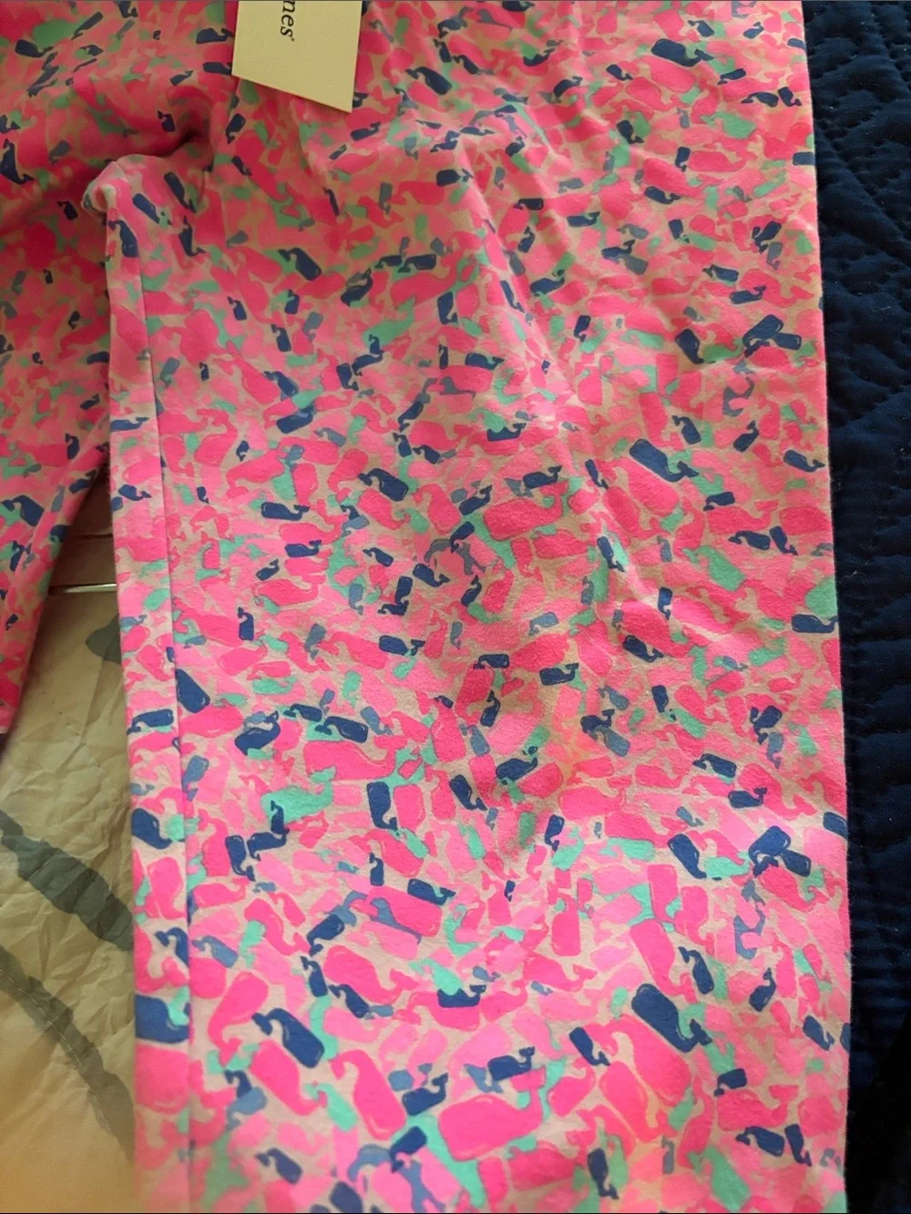 Vineyard Vines Pink Whale Multi-Print Girls' Leggings Malibu